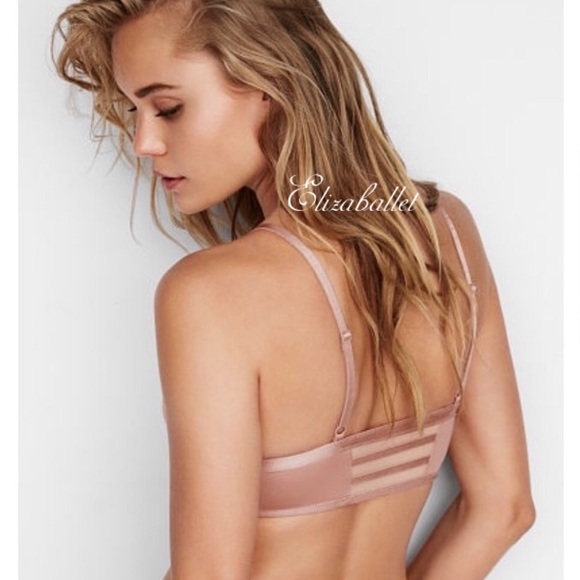✨NWT Victoria’s Secret Satin Strappy Mesh Bralette 32AA, 30A, 32A, 30B, 32B - Picture 2 of 11